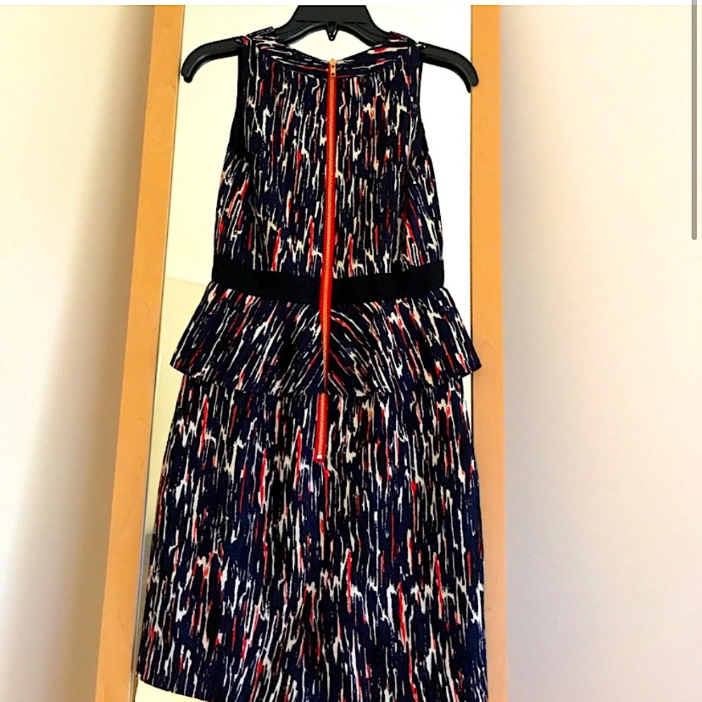 Milly Sheath Silk & Linen Peplum